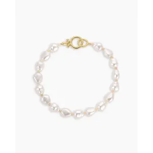 gorjana – Pearl Cove Bracelet – 18K Gold-Plated Statement Bracelet – Playful & Polished – Summer Jewelry & Gift Idea