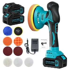 Tanlook20V Brushless Cordless Car Polisher, Lithium Battery Powered Dual Action Buffer Polisher with 2 Rechargeable Batteries & Fast Charger, Ideal for Car Waxing and Scratch Repair
