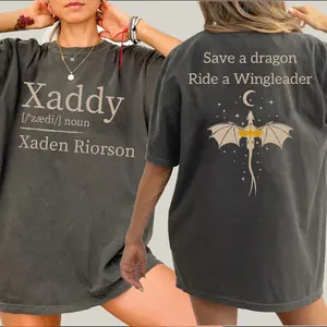 Comfort Colors Xaddy Xaden Riorson T-shirt, Save A Dragon Ride A Wing Leader Tee, Fourth Wing Inspired Shirt, Dragon Lover Gift, Bookish Gift