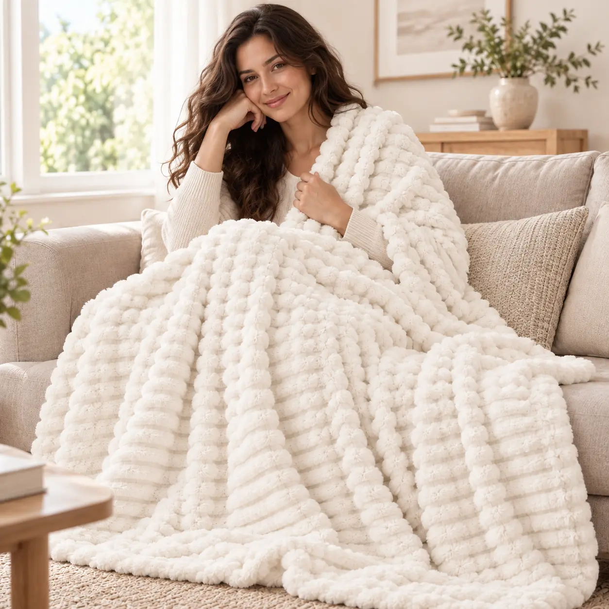 【UFIST-Queen】Ultra soft & skin-friendly, cozy and lightweight. Perfect for couches and beds. Warm home decor, thoughtful gift for family and friends.