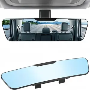 Anti-glare rearview mirror, universal 12-inch (305 mm), wide-angle panoramic convex rearview mirror, can be clipped on the original, eliminating blind spots and anti-glare for cars, SUVs and trucks. Give away 3 aromatherapy.
