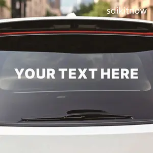 New 2026 DIY AD Custom Text Sticker France English Chinese Japanese character Hebrew WEBSITE Name Logo Car Window Door Decal Decoration car decor