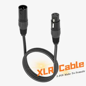 High-Quality XLR to XLR Microphone Audio Cable, 1m/3m, Single Pack, Premium Audio Connection, Ideal for Studio and Live Performances