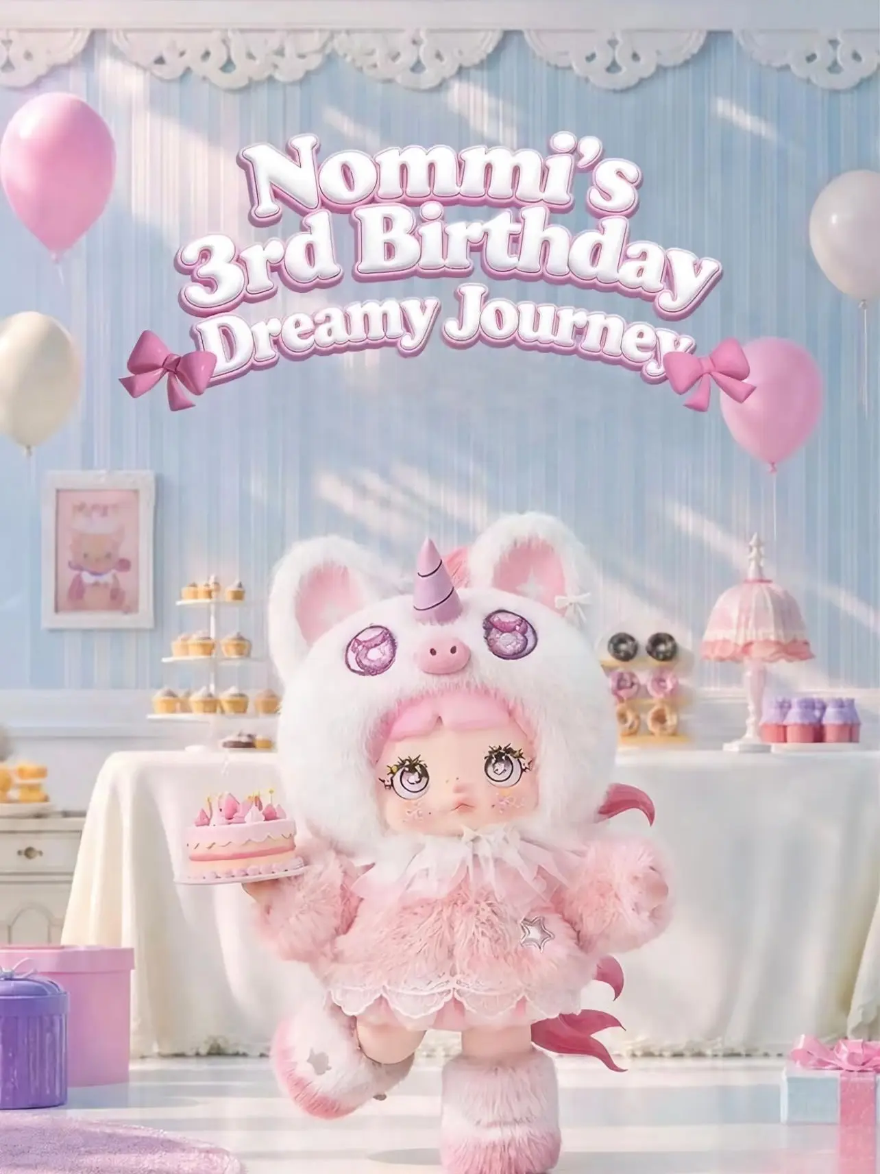 Nommi Wish Collector 400% 3rd Anniversary Limited Plush Hanging Card