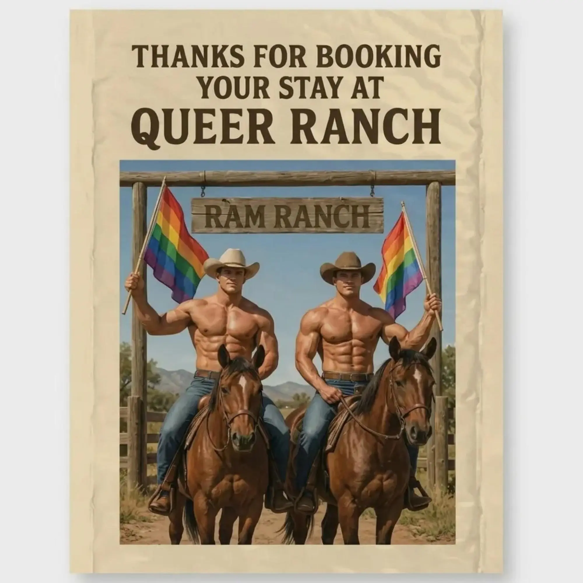 Queer Ranch Prank Mailer - 100% Anonymous Humorous Embarrassing Gag Gift Package
