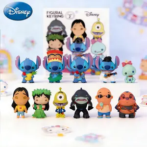 1PC Disney Officially Licensed Stitch Keychain Blind Bag Mystery  Random Character Cute Cartoon PVC Pendant Collectible Series Daily Gift Party Holiday Decoration