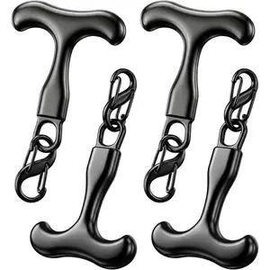 Replacement Zipper Pulls Compatible with RTIC and Other Soft Coolers - Heavy Duty T-Latch & Clippable Zipper Pull Fit for Day Cooler, Tumbler, Backpack, Lunch Bag & Universal - 4 Pack