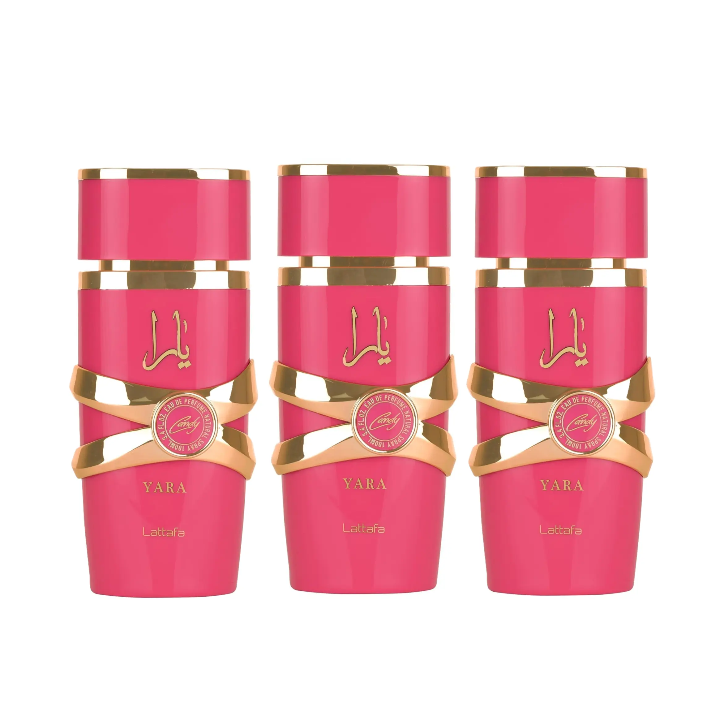 Lattafa Yara Candy 3 Pieces Fragrance Bundle for Women (3 Pieces Lattafa Yara Candy Eau de Parfum Spray, 3.4 Ounce)