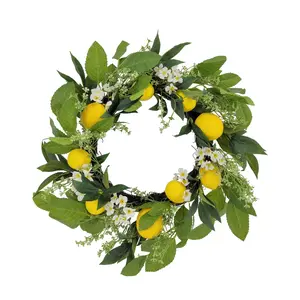 Puleo International 24" Daisy Floral Spring Wreth