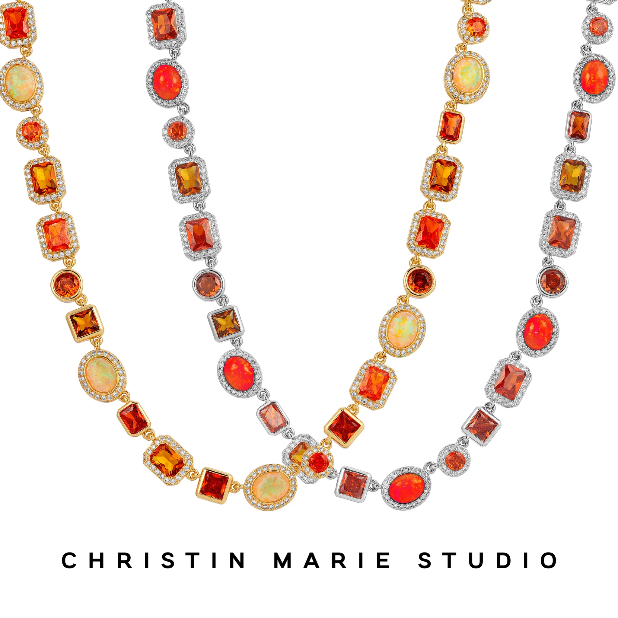 Sunset (Orange) Solstice Gemstone Necklace