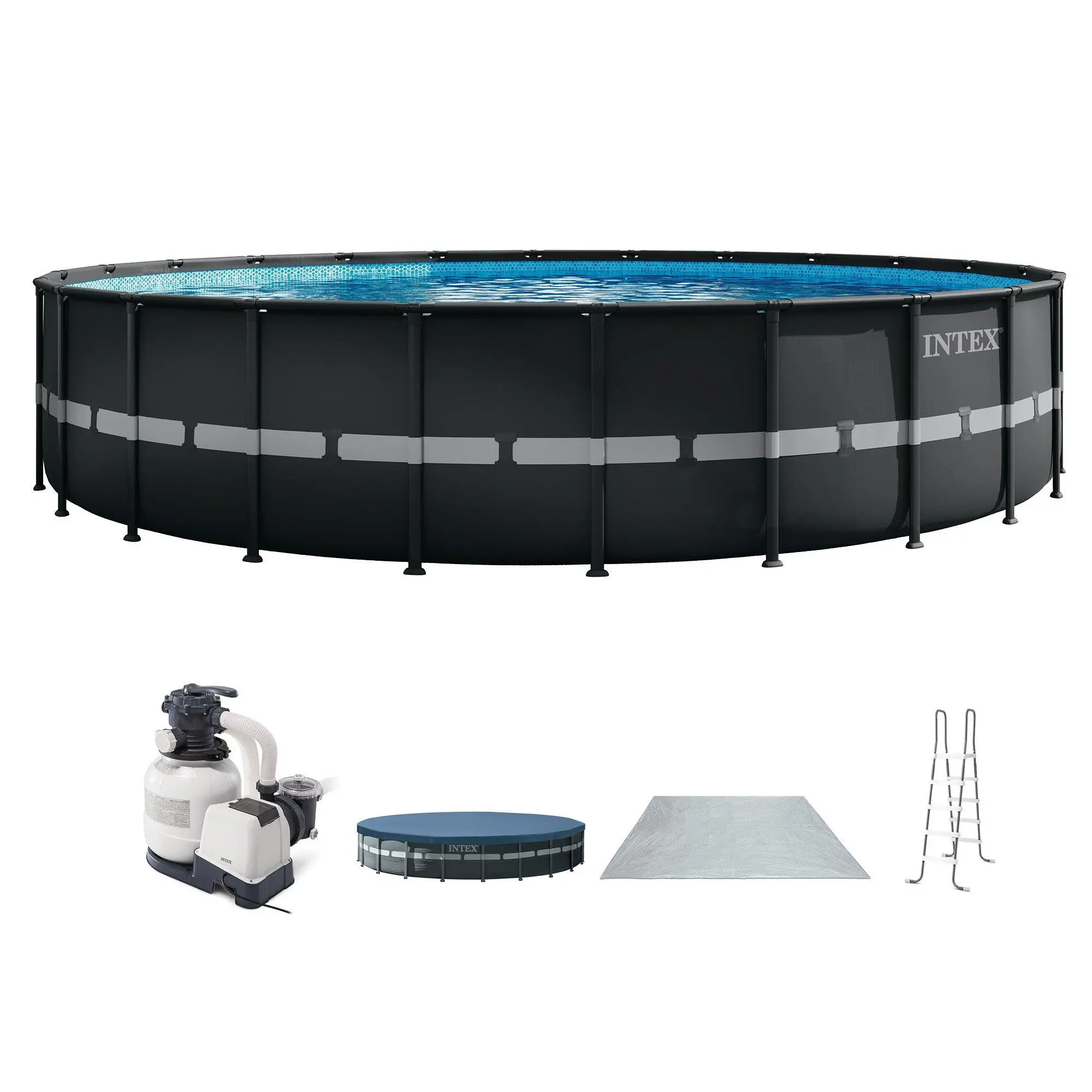 Intex 26339EH 24' x 52" Round Ultra XTR Frame Swimming Pool Set with Filter Pump