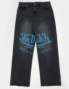 VON DUTCH The Reapers Mens Baggy Embroidered Jeans