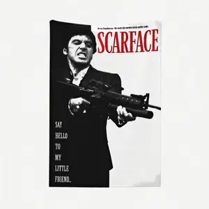 For Adults & Gangster Film Lovers Ultra Soft Plush Scarface Tony Montana Classic Pose Print Throw Blanket Retro Movie Fan Essential Home Decor