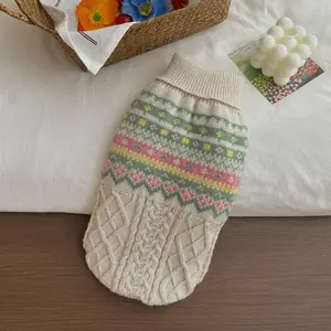 Cat Dog Autumn Winter Warm Knitted Sweater, Match Pet Clothes, Cozy Fleece Lining, Ideal for Cold Weather, Husky Clothes