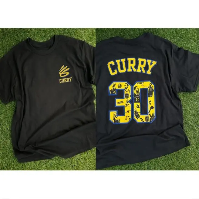 Adult & Youth Steph the Chef Curry #30 Jersey T-Shirt, Gildan 2 Sides Basketball Pro Player Jersey T-Shirt