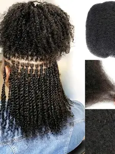 Brazilian Afro Kinky Bulk Human Hair Remy Hair Bundle, Soft Natural Bulk Braiding Hair, Ideal for Braids and Hairstyles