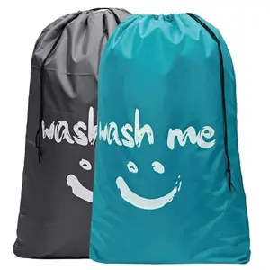 2 Pack Laundry Bags for Travel Home Use, Large Capacity Dirty Clothes Storage Bag, Easy to Store Drawstring Closure