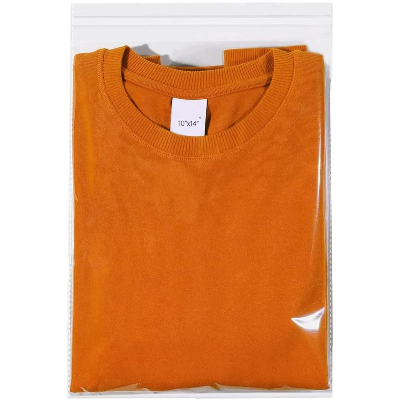 Self Sealing Cellophane Bags, Clear, 10x14 in, 100 Pcs | Resealable, For Packaging Shirt