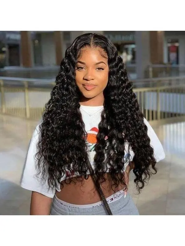 HD - Human Hair 13x6 Lace Front Deep Wave Wig