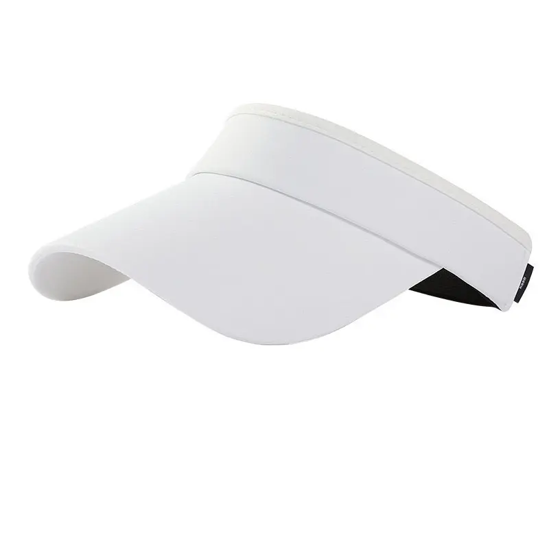 Unisex Solid Sports Sun Visor Hat - Lightweight, Quick-Dry, Wide-Brim, Adjustable UV Protection Topless Cap for Golf, Running, Outdoor Activities