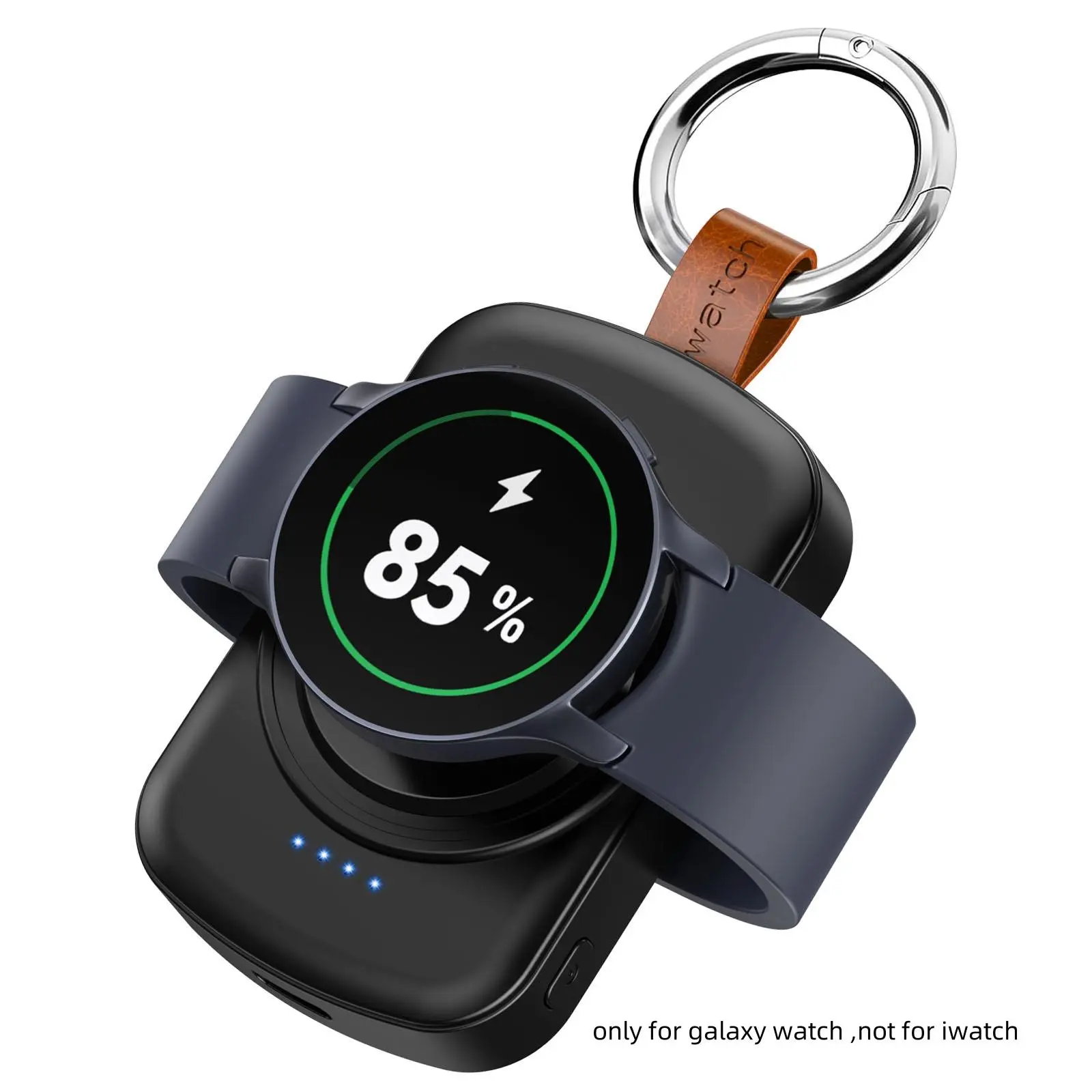 Portable Digital Watch Charger, Smart Watch Charger, 1800mAh Chargeable Watch Charger with Keychain, Watch Charging for Samsung Galaxy Watch 7 Ultra 6 Classic Active 2, Wearable Accessory, Electronic Gadgets