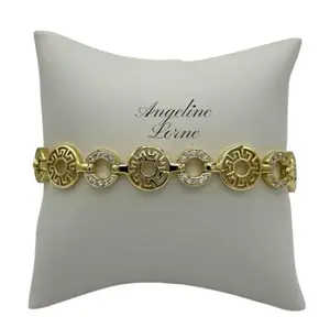 Pulsera  estilo Fany Laminado 14k capas Oro Real Alta calidad Uso Diario