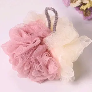 2 Pack Colorful Bath Sponge Flower Exfoliating Back Scrubber Soft Loofah Bathing Tool, Home Use 2 pack Accessories Shower Lightweight Multicolor Waterproof