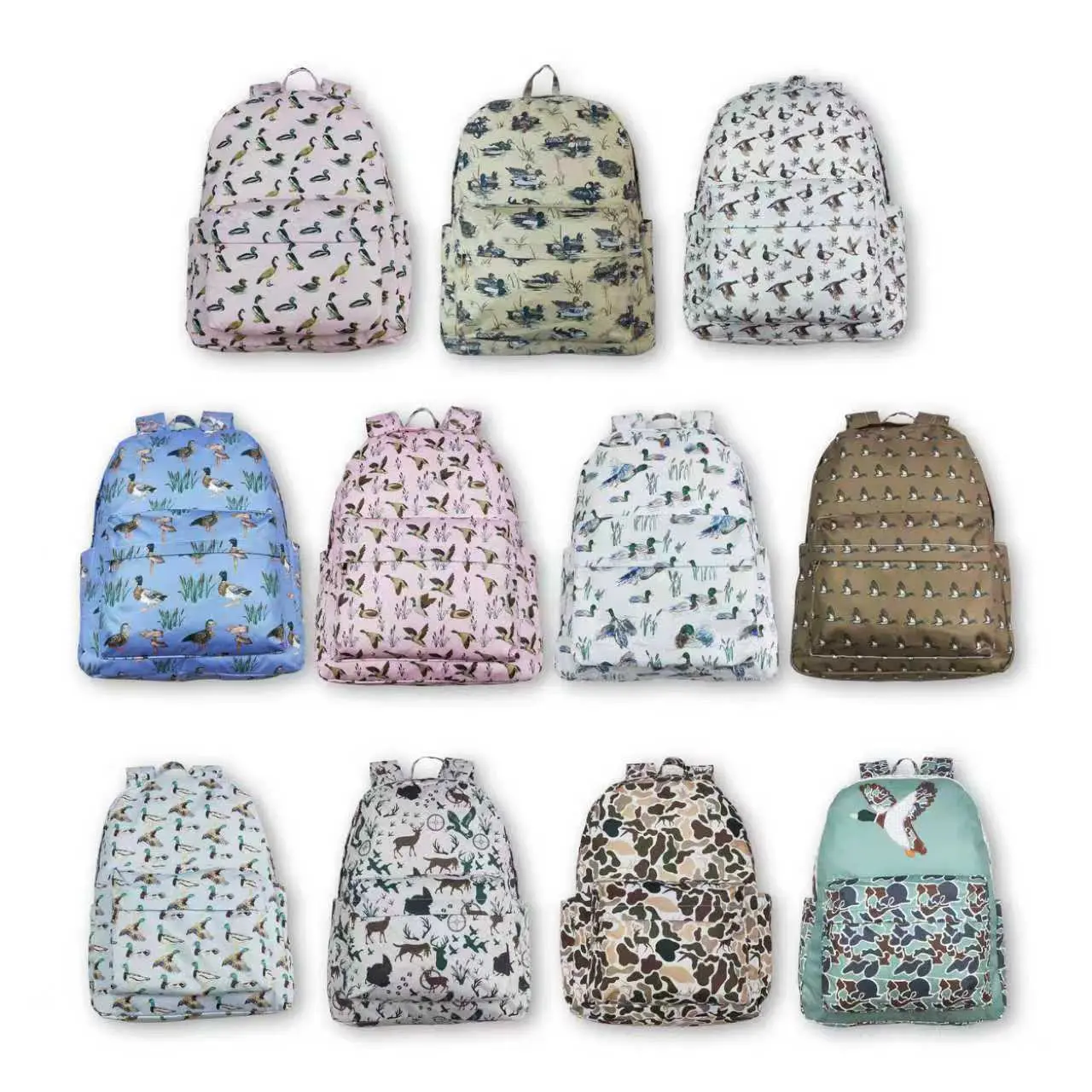 Mallard Duck Camo Bookbag, High-Capacity Unisex Canvas Backpack for School, Hunting, and Travel Mallard Duck Camo Bookbag, High-Capacity Unisex Canvas Backpack for School, Hunting, and Travel