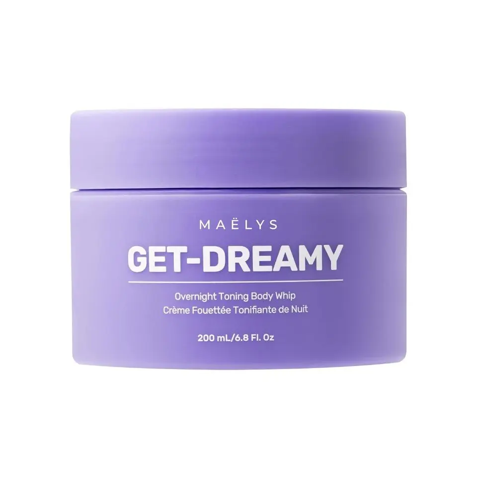MAËLYS GET-DREAMY Overnight Toning Body Whip, 200 mL / 6.8 fl oz Moisturizing Firming Body Cream with Milk Thistle, Uva-Ursi, Glycerin and Shea Butter