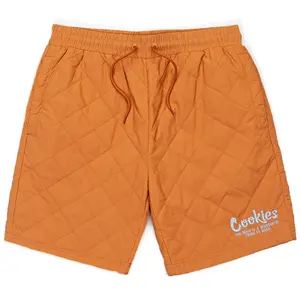 COOKIES "WORKWEAR” QUILTED NYLON SHORTS (BROWN)