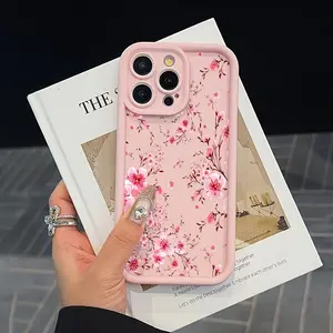 [Pink Peach Case] Phone Case Compatible with iPhone 17 Air 16 16e 15 14 13 12 11 Pro Max Plus X XS Pink Peach Blossom Protective Case | Holiday Gift, Perfect gift for yourself, friends and family