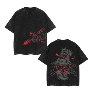 Choso Blood Manipulation Jujutsu Kaisen 2 Sided Washed T-Shirt, Vintage Distressed Anime Manga Graphic Tee, Unisex Streetwear Casual Menswear Tops for JJK Fans