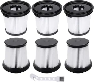 6 Packs HEPA Filters Replacement for Shark BU3521 BU3120 BU3520C IW1615 IW1111 IW1120 IW3511 IW3120 IW3615 IW3110C Detect Pro Lightweight Cordless Vacuum, Compare to Part XPRFIW1000