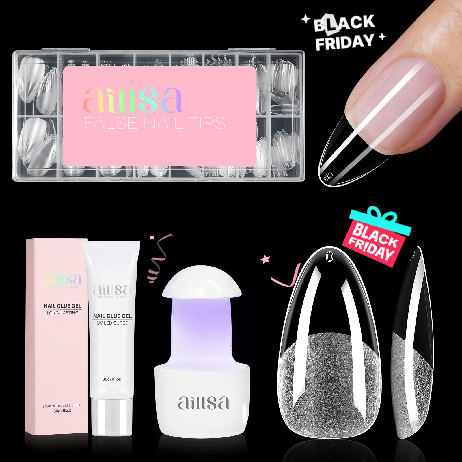 Pre-Etched M-Almond Nail Set (120pcs)