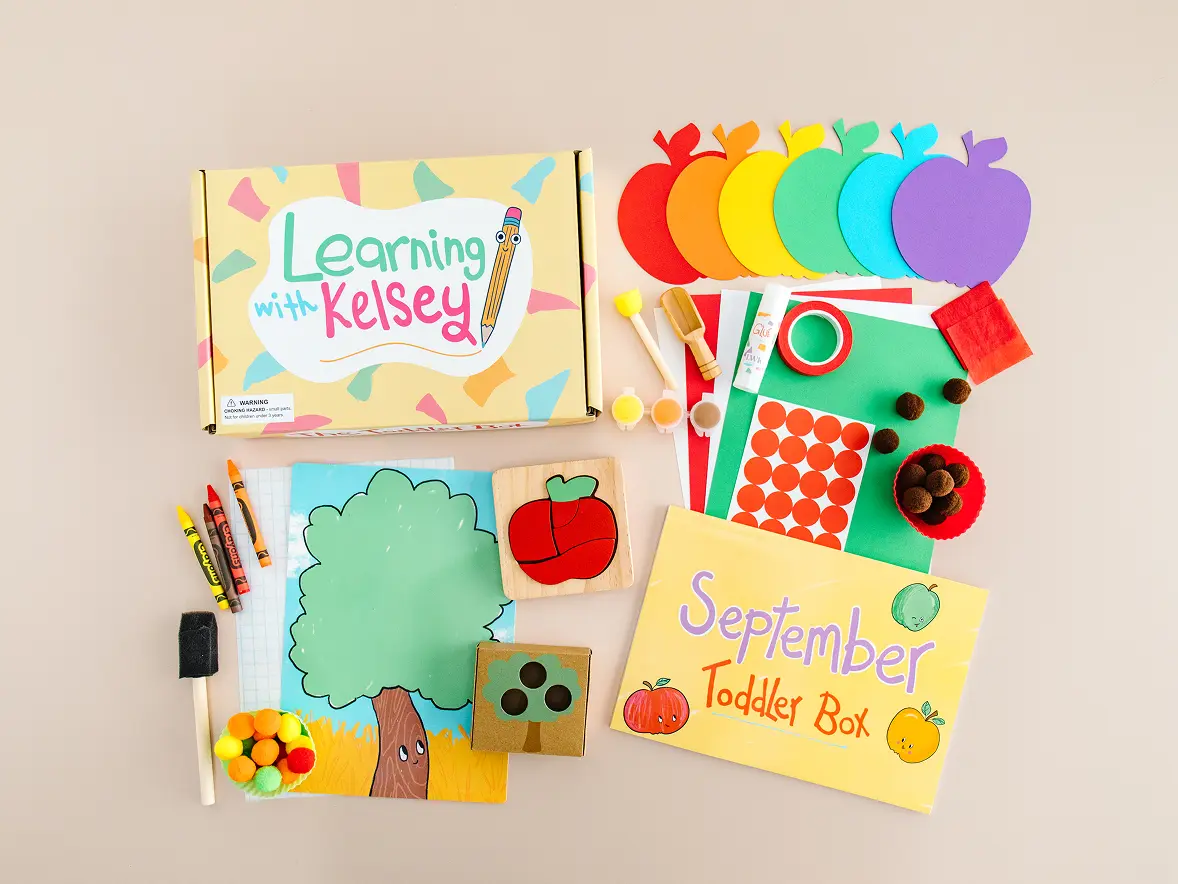 Learning With Kelsey September Toddler Educational Activity Box, Ages 2–3