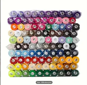 100pcs Home DIY Sewing Machine Small Thread Hand Sewing Thread 100 Colors Optional 402 Sewing Thread 400 Yards 10 Colors Polyester Thread