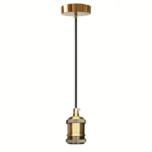 Adjustable Cable Screw Pendant Light Kit for Kitchen and Dining Room, Includes Wires and E26 Base Bulb Holder, No Light Source Included