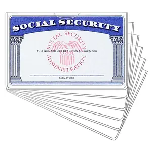 10PCS Waterproof Transparent PVC Card Sleeves, Social Security Card Protective Cover, Anti-Dust Plastic ID Card Holder for Healthcare, Social Security, Business, Credit Cards, Office Accessories & Personal Storage