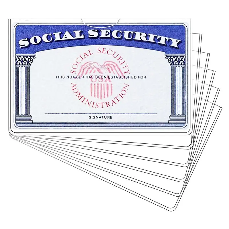 10PCS Waterproof Transparent PVC Card Sleeves, Social Security Card Protective Cover, Anti-Dust Plastic ID Card Holder for Healthcare, Social Security, Business, Credit Cards, Office Accessories & Personal Storage, Social Security Card Protector