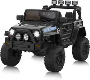 GARVEE 12V Electric Ride-On Truck with One-Button Start, Dual Doors, Remote Control, Two Adjustable Speeds, LED Lights, and Spring Suspension for a Smooth and Exciting Ride