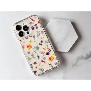 Aesthetic sunflower and wildflower phone case, watercolor floral MagSafe, suitable as a holiday gift for friends, family, or yourself, gifts for Halloween, Christmas, and Valentine's Day
