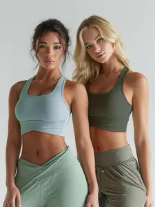 SLIMWEST Cool Touch Quick Dry Molded Cups Sport Bra Tank Tops Breathable Lightweight Support Bra Soft High Strength Women Tight Sport Top Comprehensive Yoga Wear Fitness Machine Washable Athletic Fitted