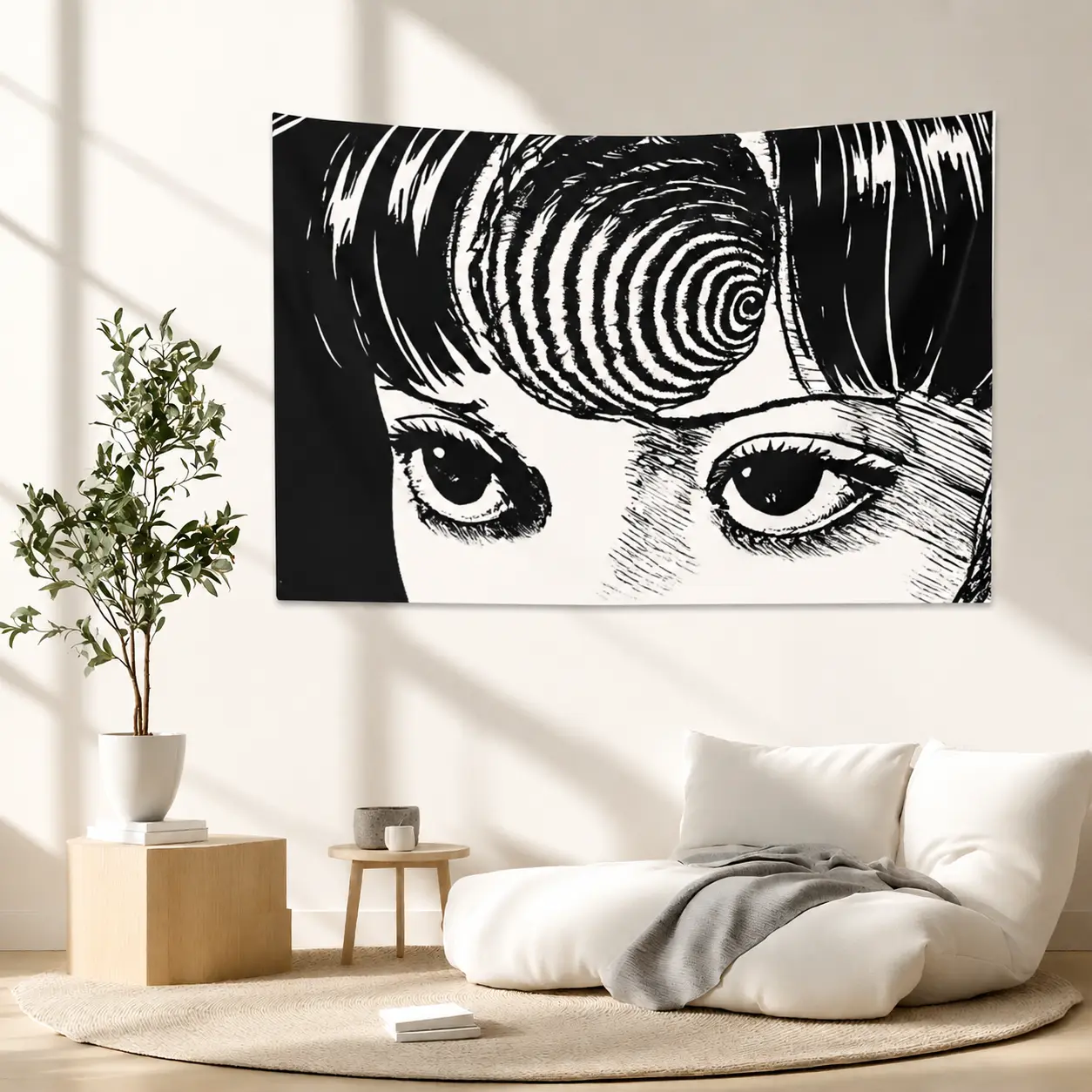 Hypnotic Spiral Eye Wall Art Wall Tapestries, Print Tapestry, 1 Count Creative Wall Hanging Decor, Wall Decor for Living Room & Bedroom, Home Decor, Decoration