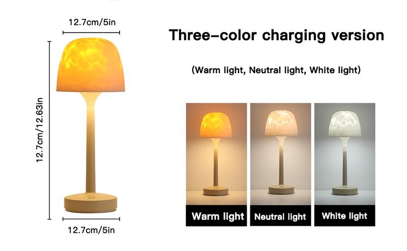 Ocean Wave Cordless Projector Light, Shower Lamp, Waterproof Bathroom ...