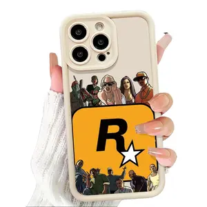 Cool Urban Game Style Character Graffiti Pattern Aesthetic Case for iPhone 17 16 15 14 Pro Max 13 12 11 XR XS Plus Air Slim Lightweight Shockproof Anti Drop Protective Durable TPU Cover