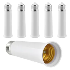 6 Pack E27 Light Socket Extender, E27 Medium Base Converter Adapter, 120mm/4.72 Inch for Ceiling Fans, Lamps & Indoor Spaces
