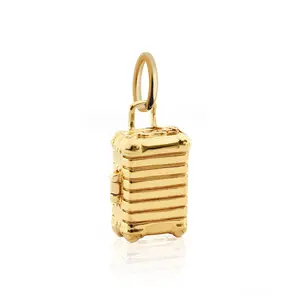 Smart Suitcase Charm Gold Large