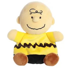 Aurora Palm Pals Charlie Brown Stuffed Animal 5 Inch – Official Peanuts Plush Toy Multicolor for Kids, Collectors and Gifts