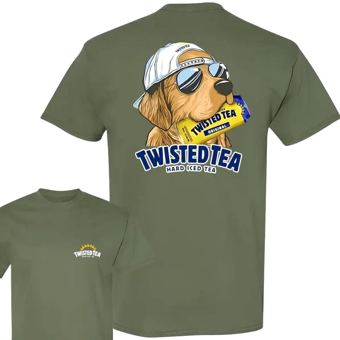 Women's Twisted Tea Graphic Hoodie Tops - Round Neck, Soft Blend, Any Season, Cotton, Golden Print, Summer Drinking Theme, Versatile Wear