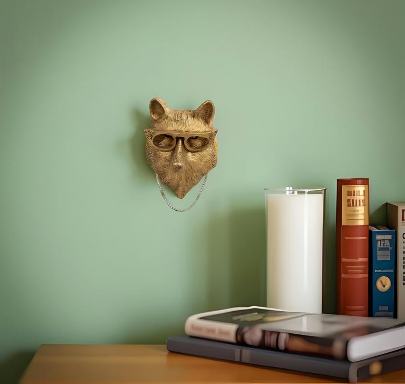 KINEFOLK Animal Head Wall Decor Whimsical Design 12" Tall 6" Wide Durable Resin Material Versatile Nature Artistry Ornaments for Living Room Bedroom